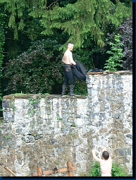 Auf der Mauer, auf der Lauer, tanzt ne kleine Wanze ...